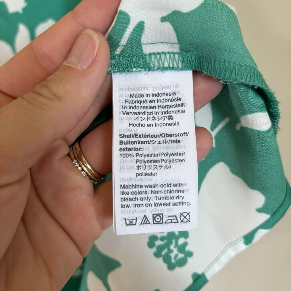 J. Crew SET Satin Back Crepe Midi Skirt‎ & Tank Green Floral Print 6/S - Picture 5 of 14